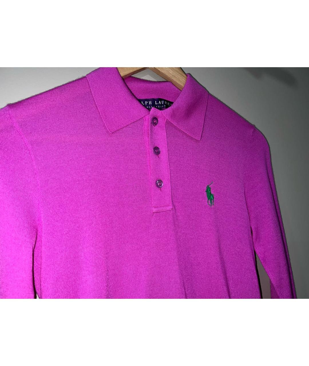 RALPH LAUREN COLLECTION Фуксия кашемировый джемпер / свитер, фото 3