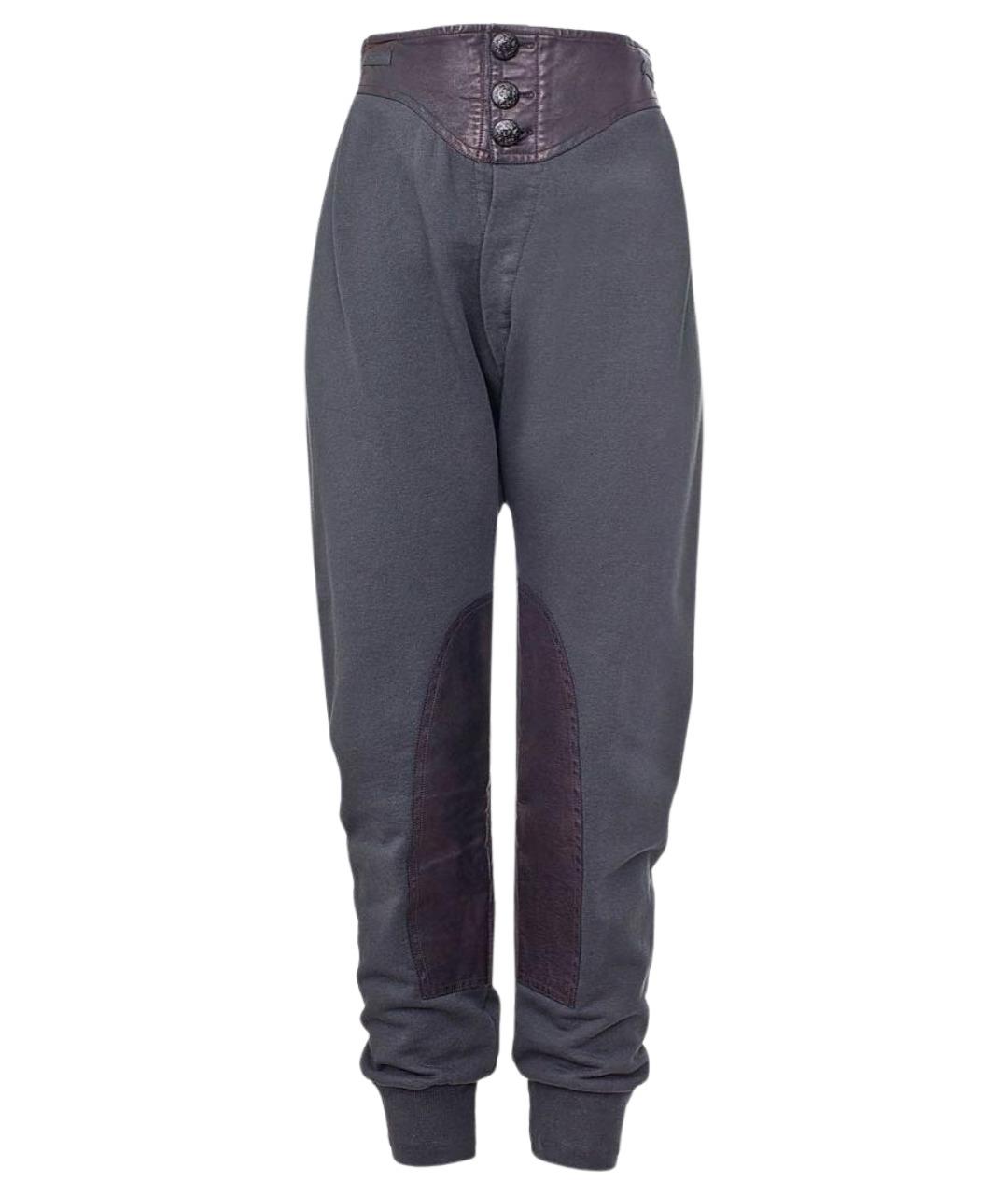 JO NO FUI Серые хлопковые прямые брюки, фото 1