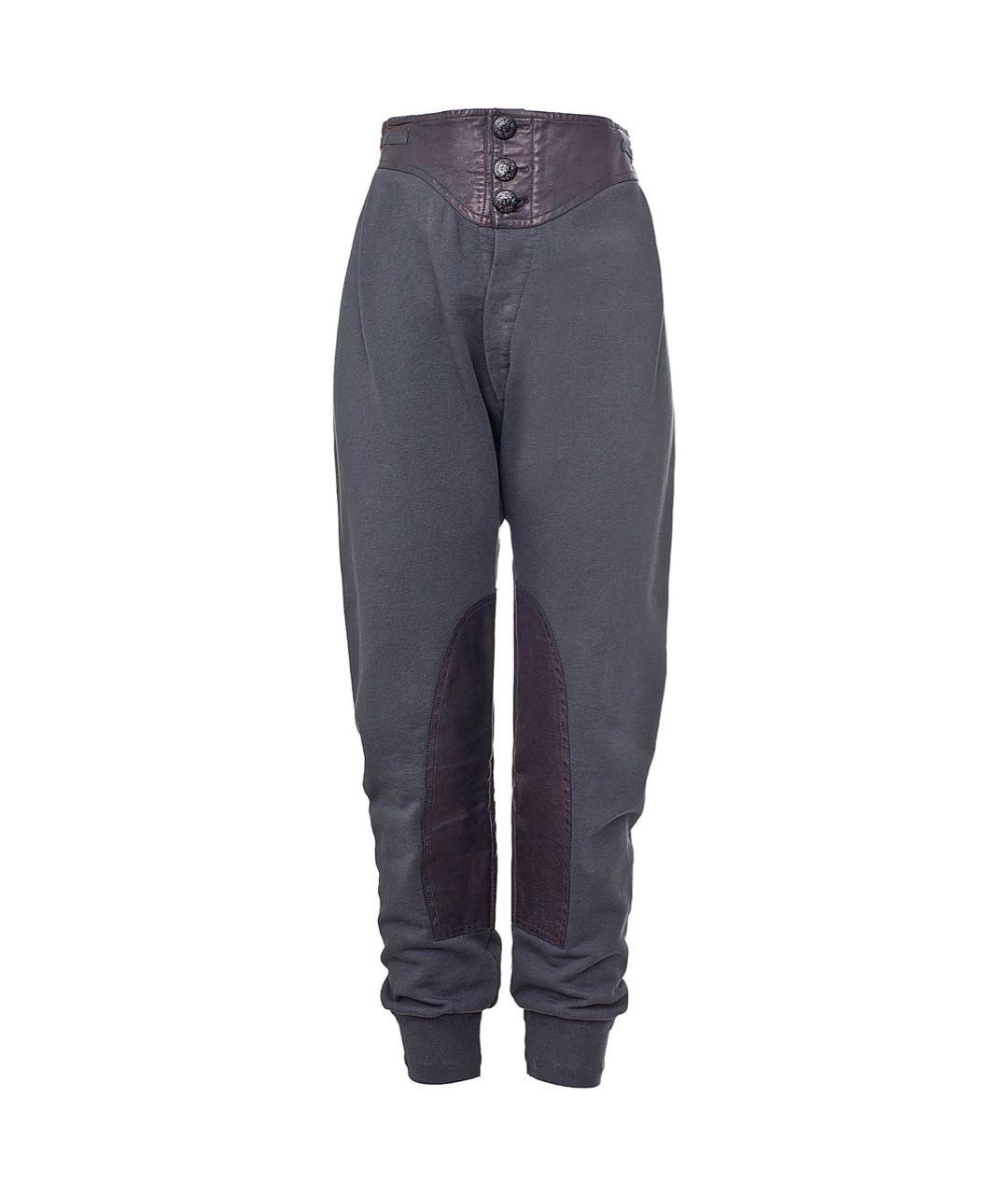 JO NO FUI Серые хлопковые прямые брюки, фото 7