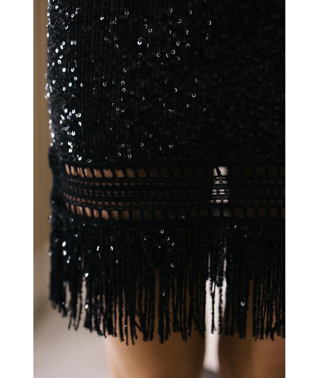 ERMANNO SCERVINO Черная полиэстеровая юбка мини, фото 3