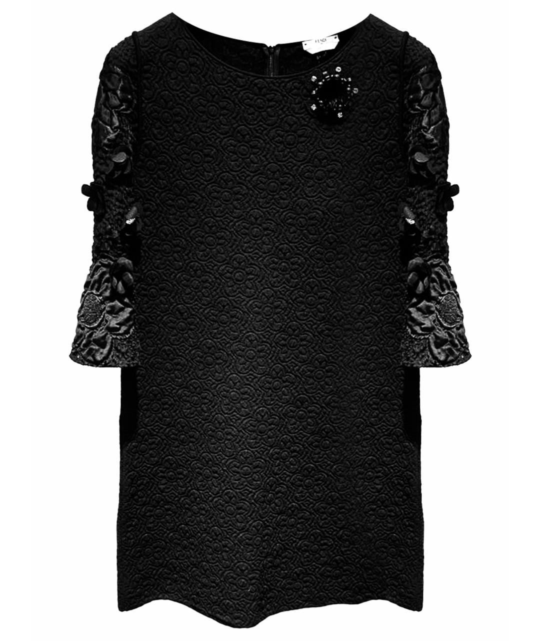 FENDI Черное синтетическое коктейльное платье, фото 1