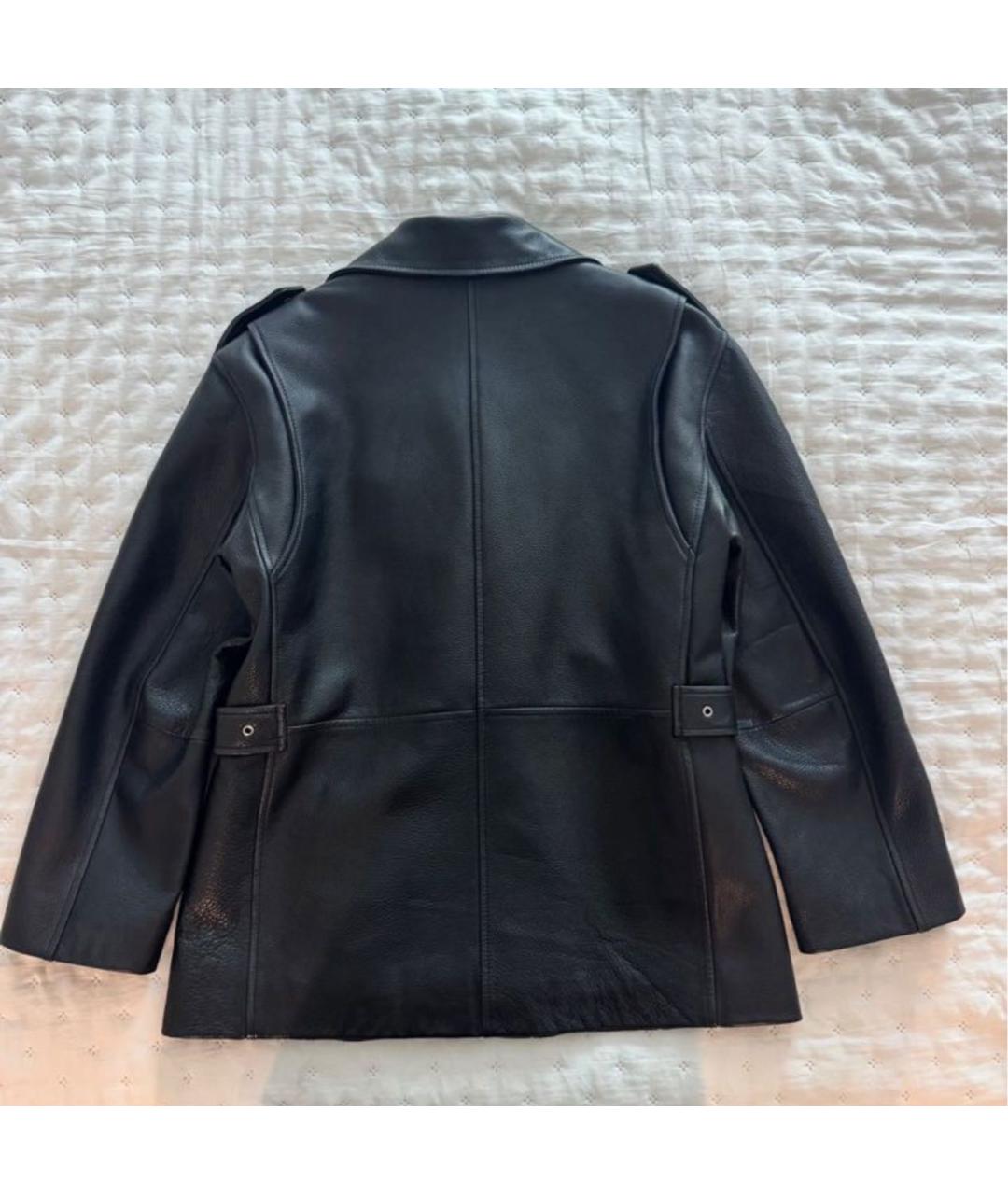 GANNI Черная кожаная куртка, фото 2