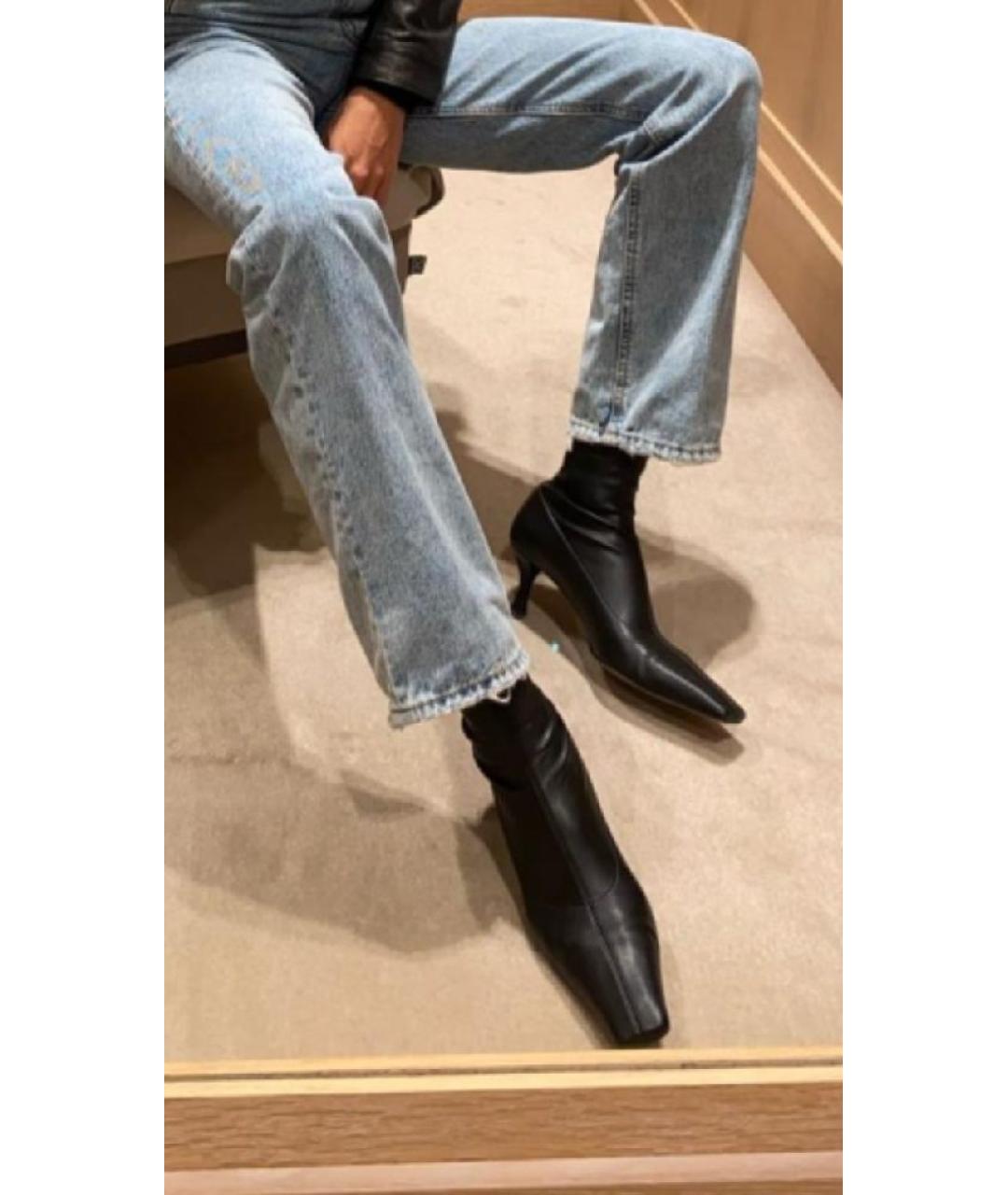 GUCCI Черные кожаные ботильоны, фото 6
