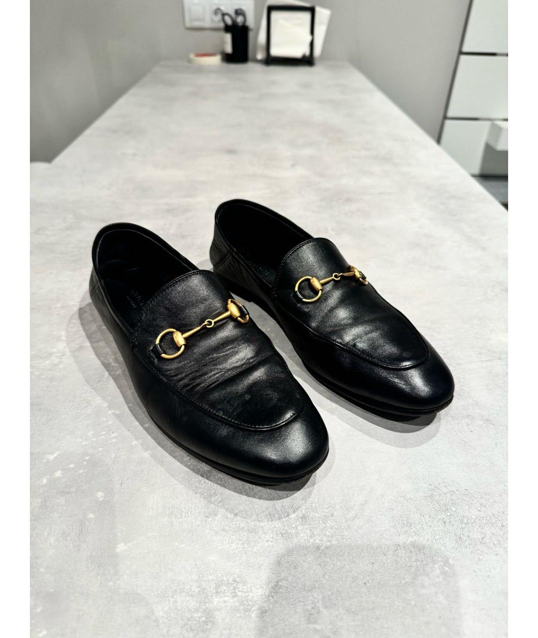 GUCCI Черные кожаные лоферы, фото 2