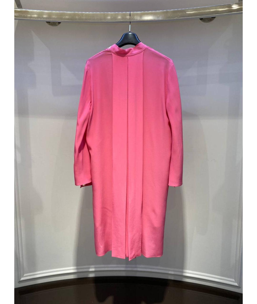 FENDI Розовое шелковое коктейльное платье, фото 2