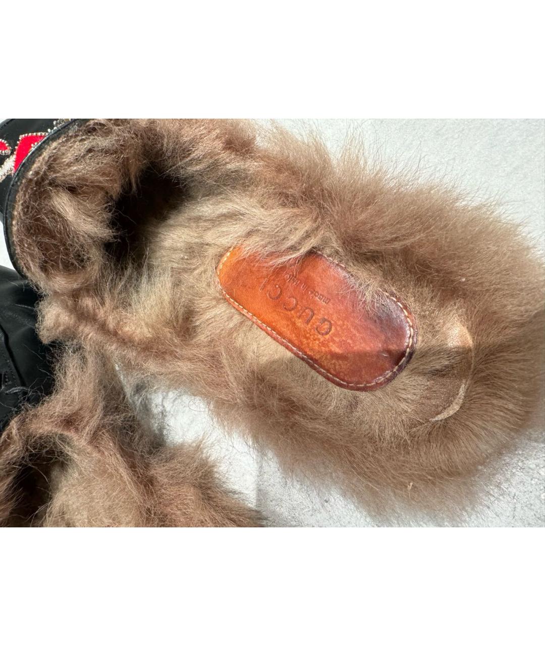 GUCCI Черные кожаные мюли, фото 4