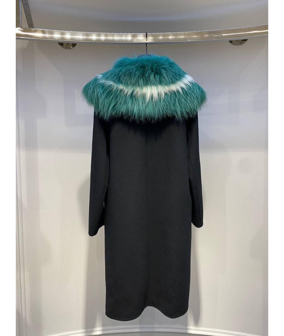 FENDI Черное шерстяное пальто, фото 2