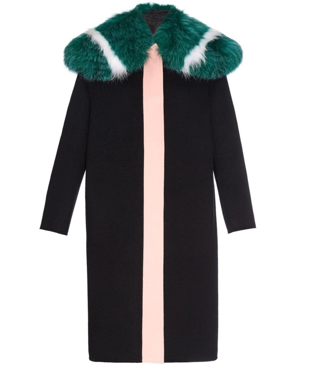 FENDI Черное шерстяное пальто, фото 1