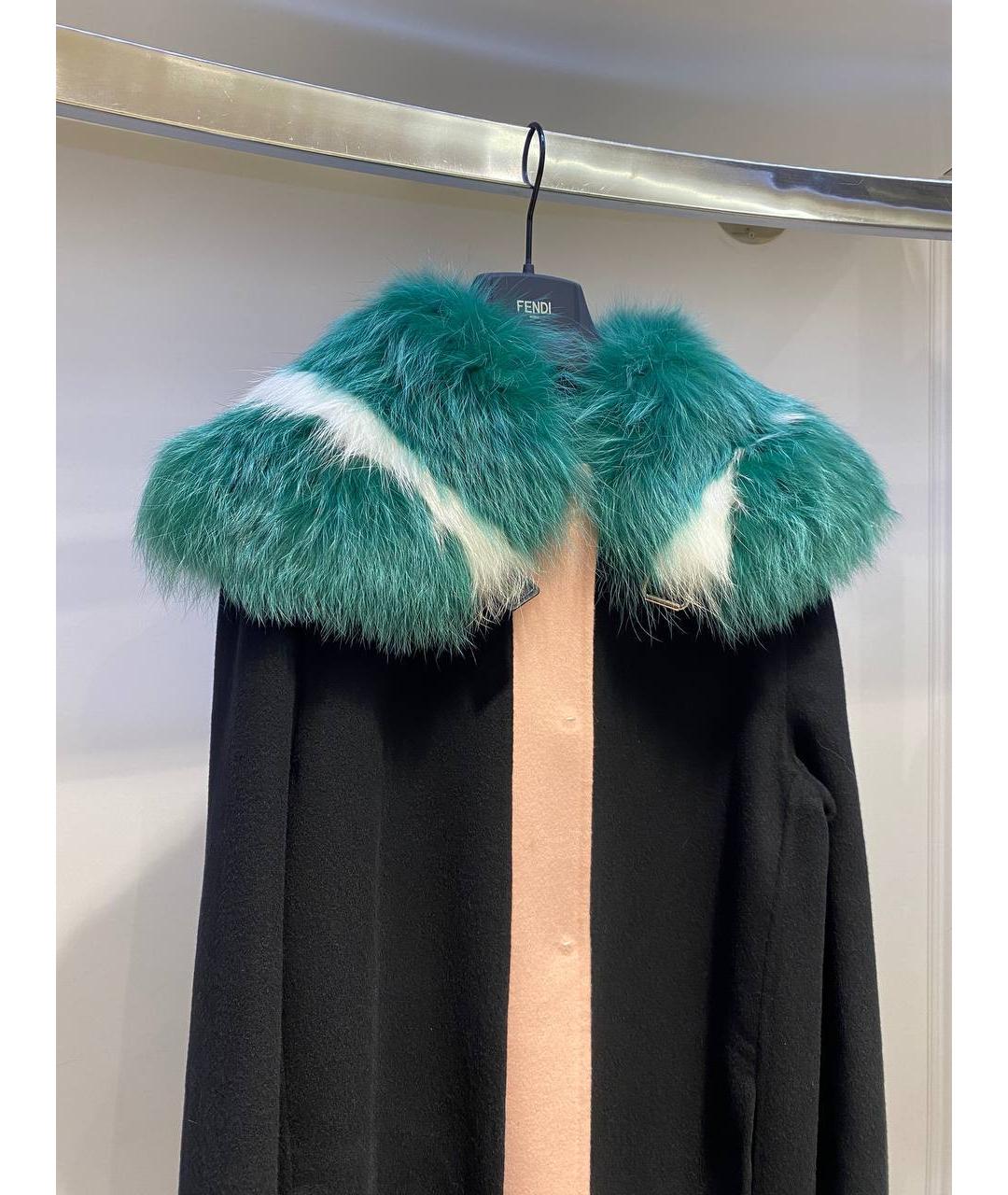 FENDI Черное шерстяное пальто, фото 3