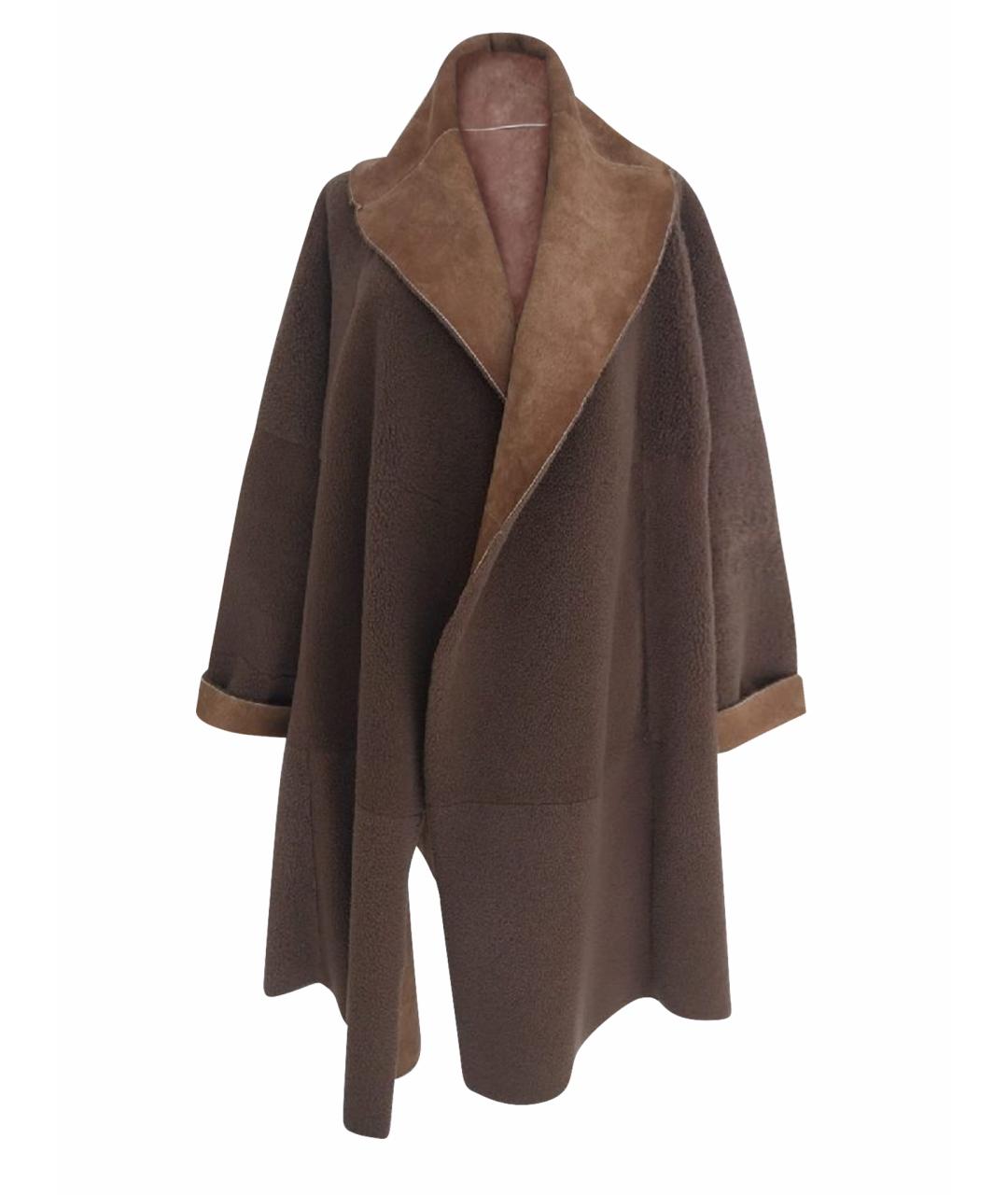 BOTTEGA VENETA Коричневая замшевая дубленка, фото 1