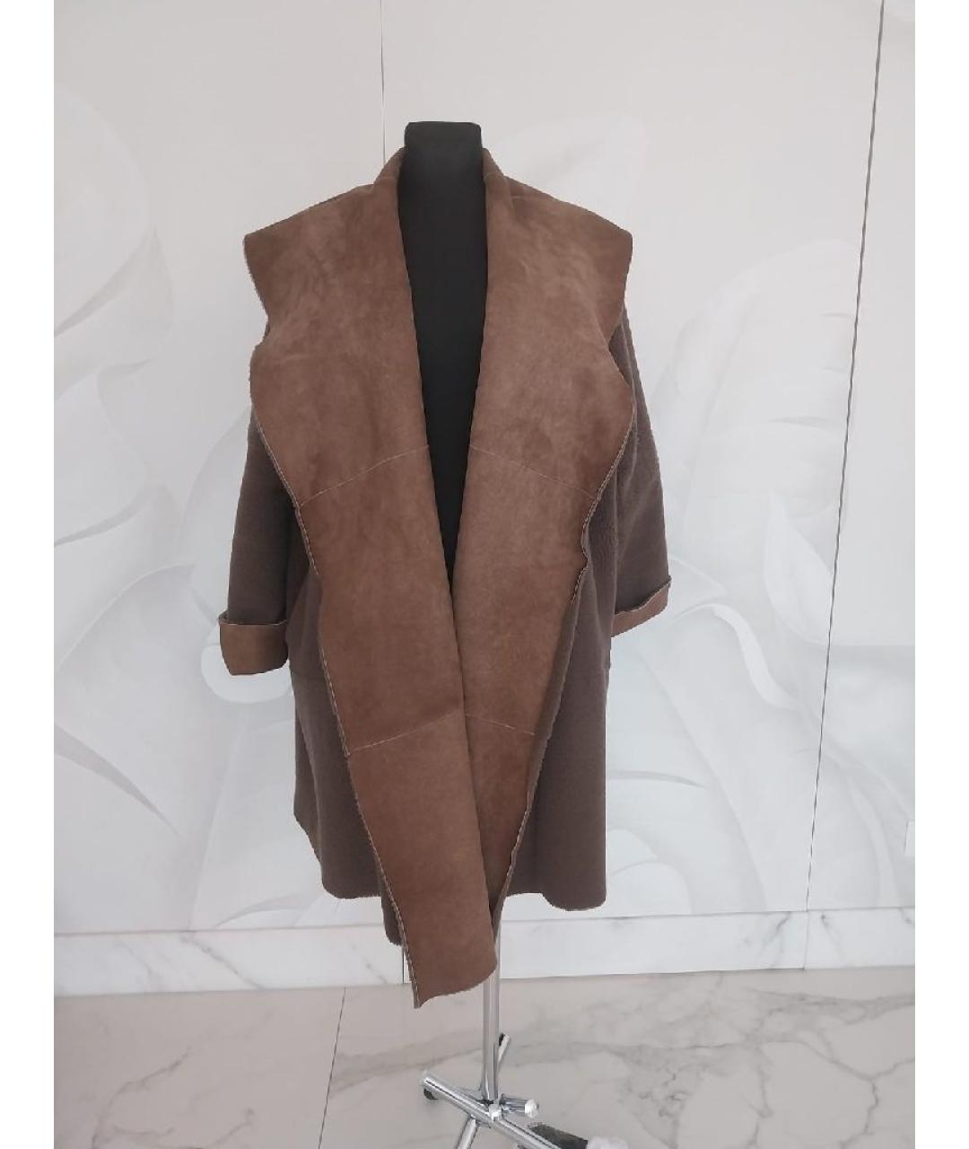 BOTTEGA VENETA Коричневая замшевая дубленка, фото 3