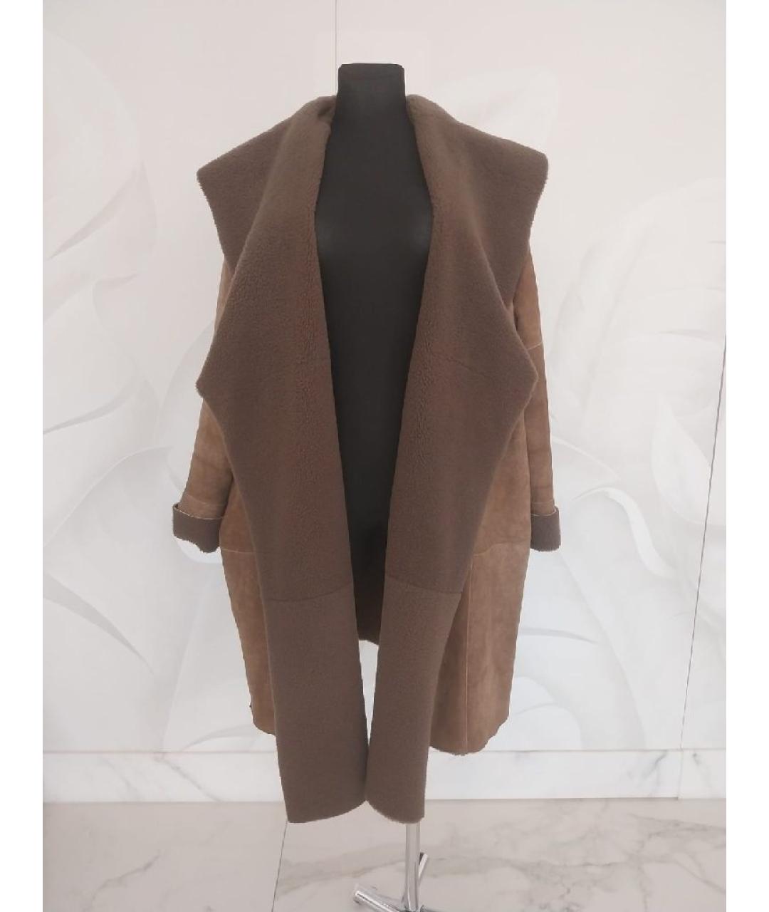 BOTTEGA VENETA Коричневая замшевая дубленка, фото 10