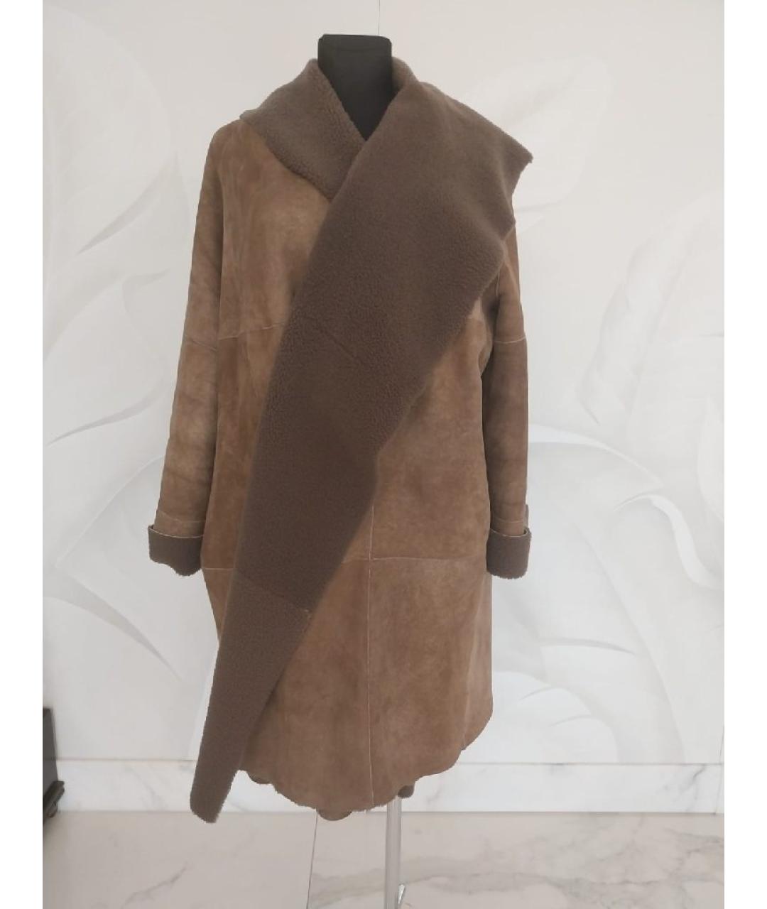 BOTTEGA VENETA Коричневая замшевая дубленка, фото 4