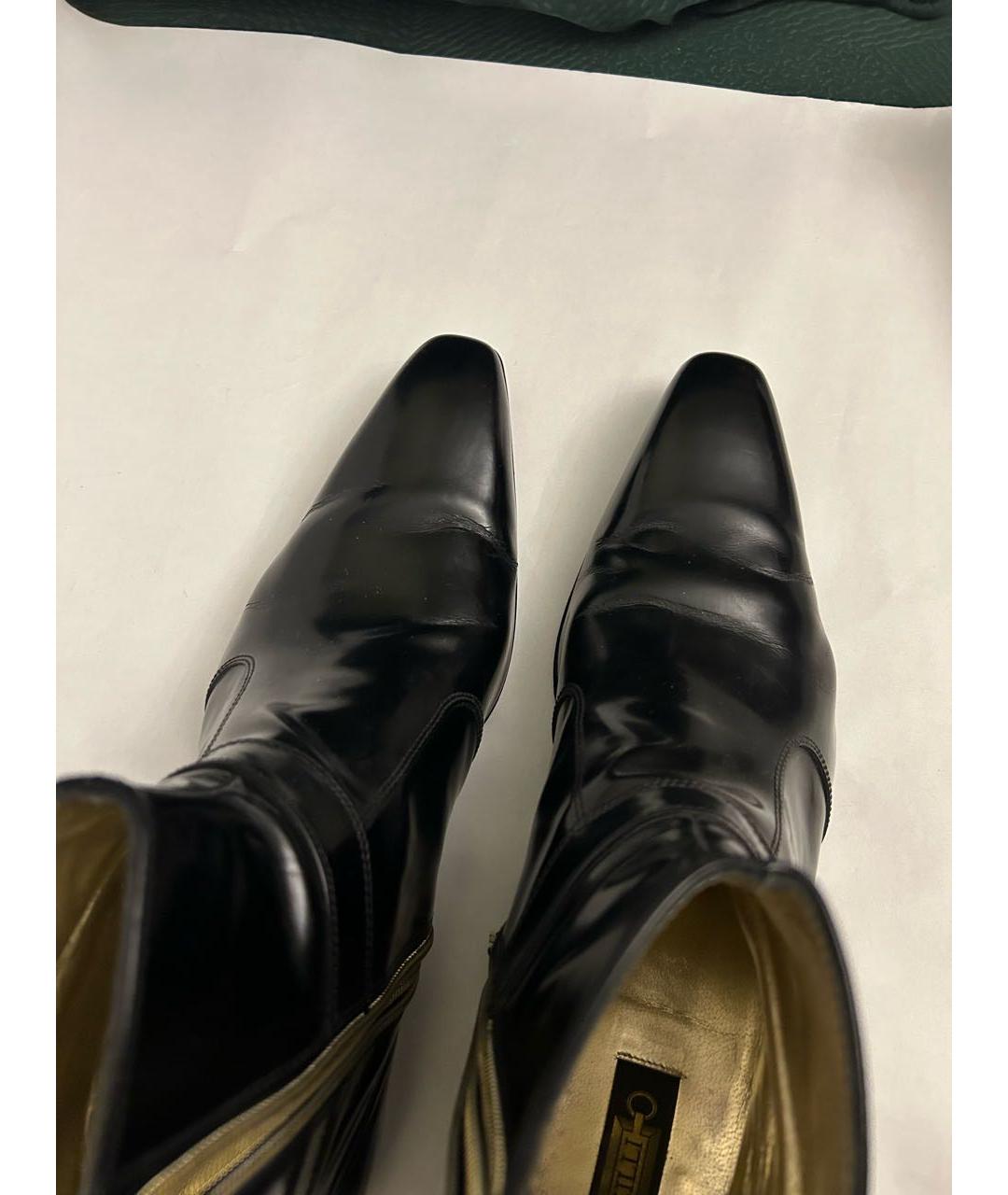 ZILLI Черные кожаные низкие ботинки, фото 2