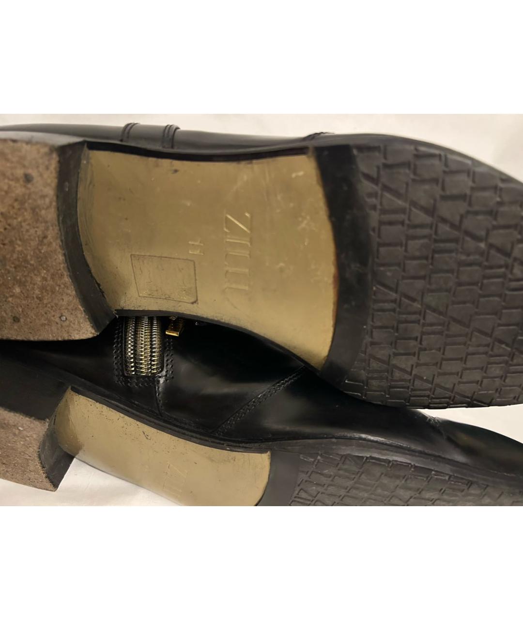 ZILLI Черные кожаные низкие ботинки, фото 7
