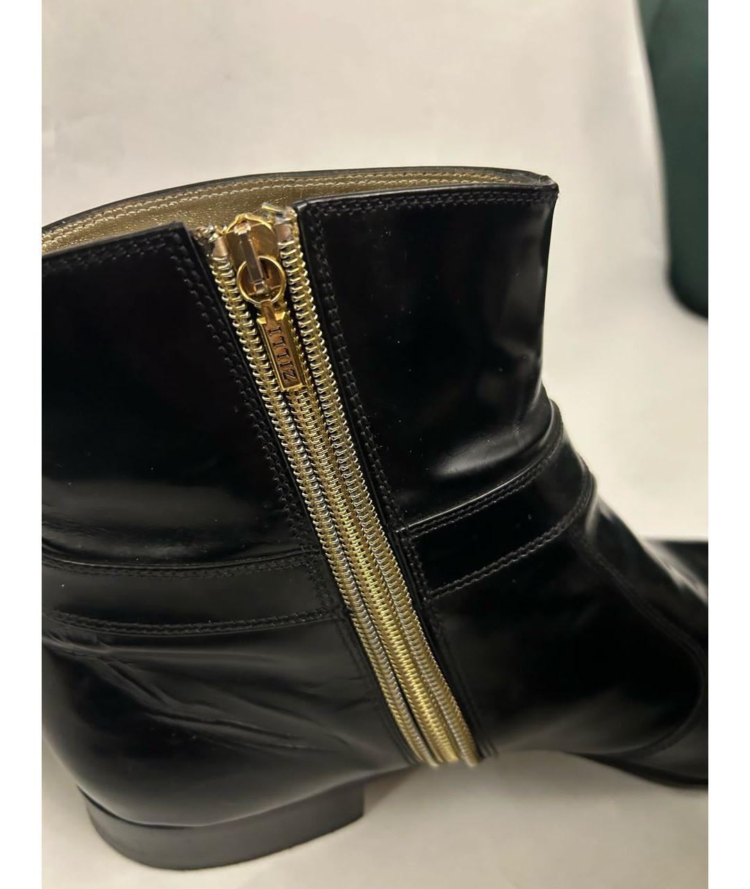 ZILLI Черные кожаные низкие ботинки, фото 5