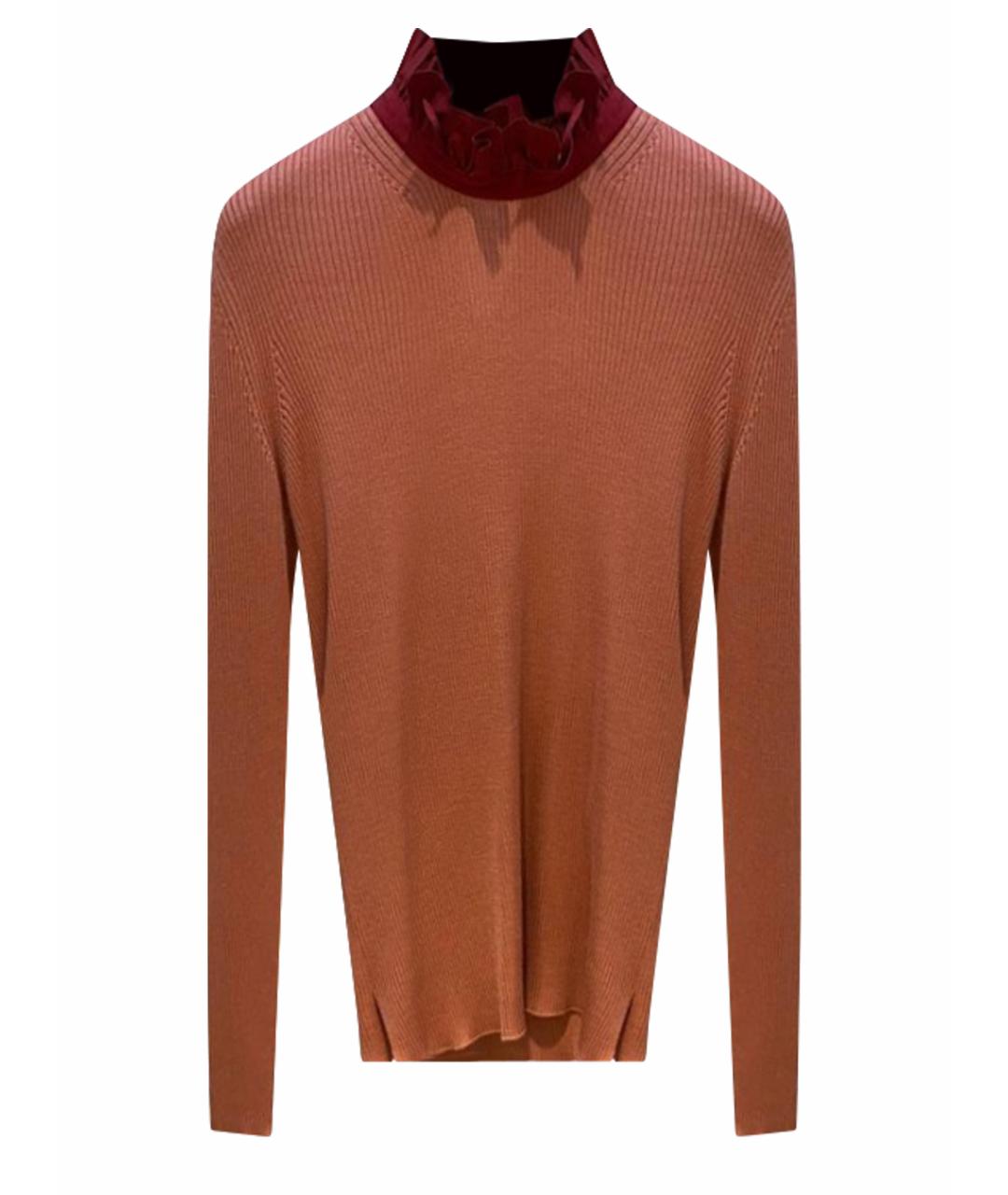 FENDI Коричневая кашемировая водолазка, фото 1