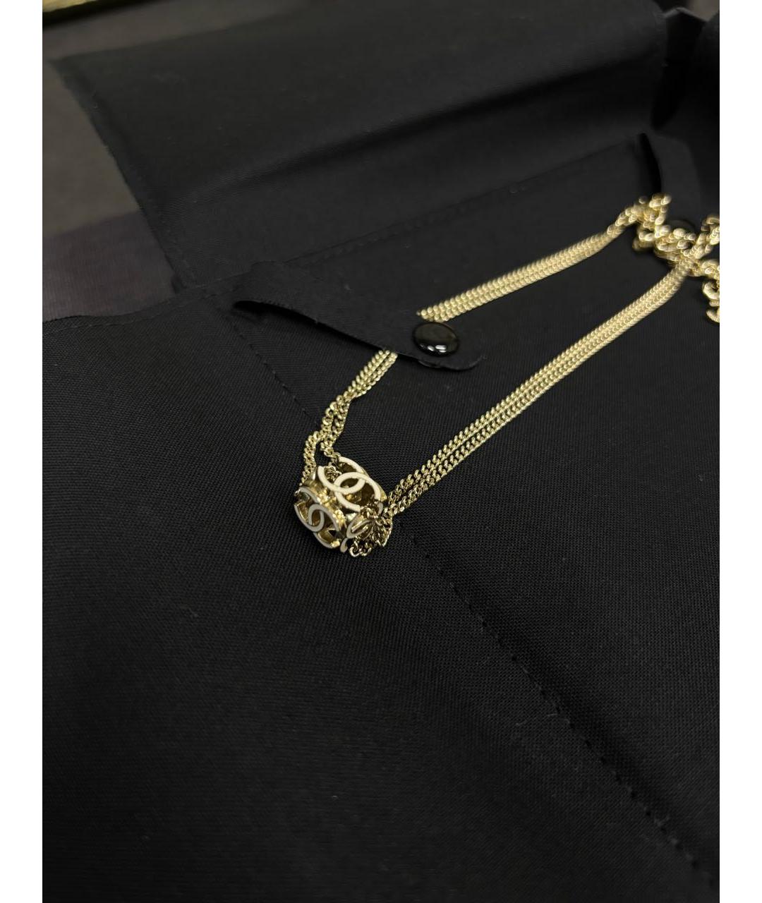 CHANEL Золотое металлическое колье, фото 6