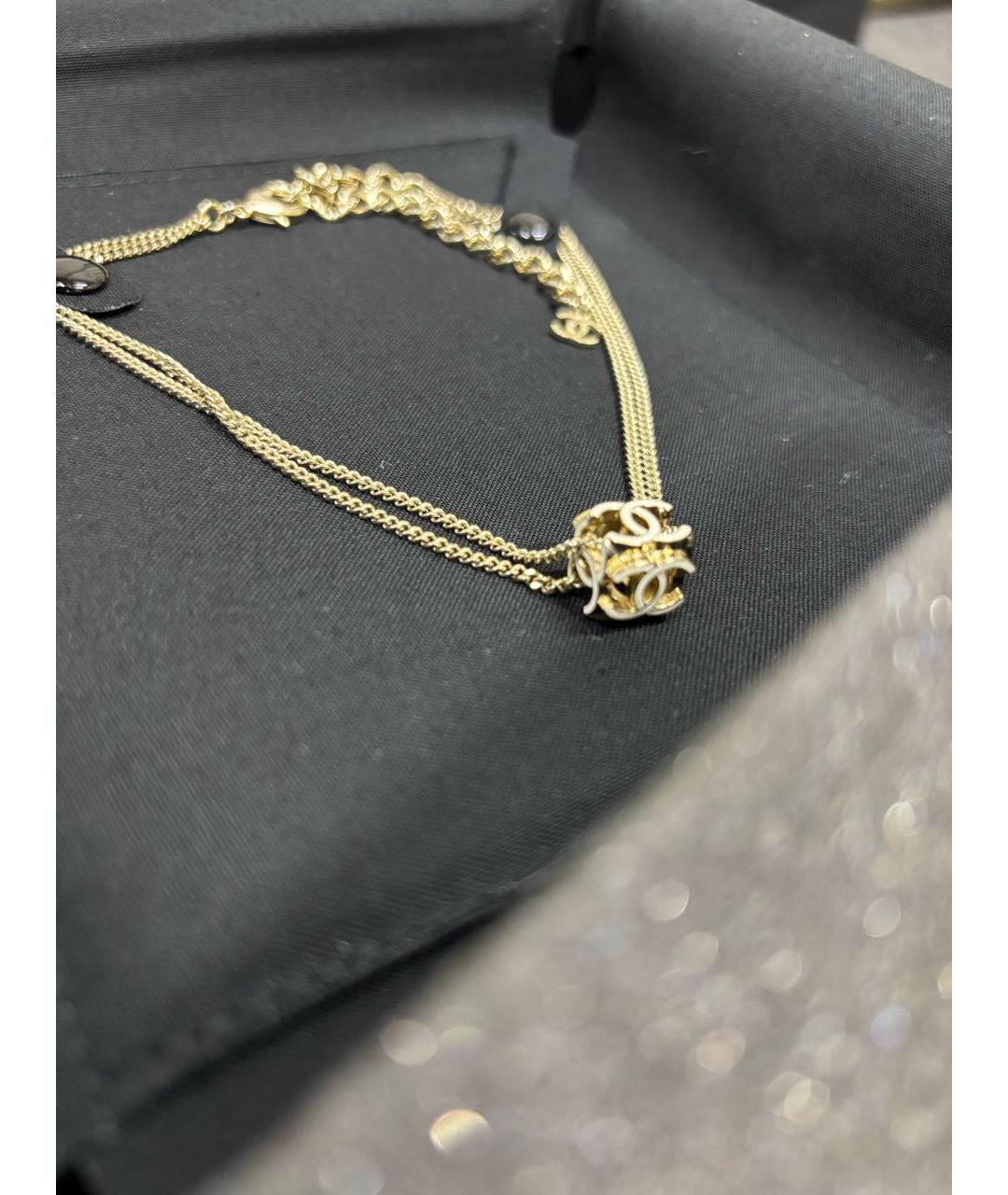 CHANEL Золотое металлическое колье, фото 2