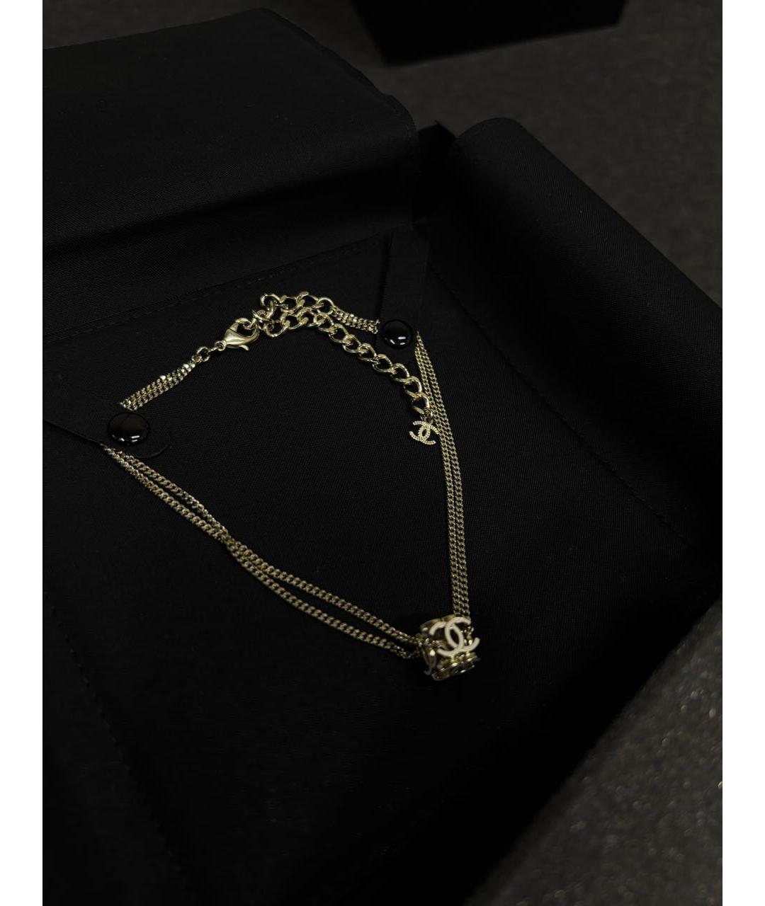 CHANEL Золотое металлическое колье, фото 3