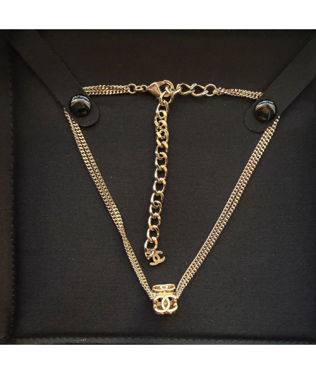 CHANEL Золотое металлическое колье, фото 7