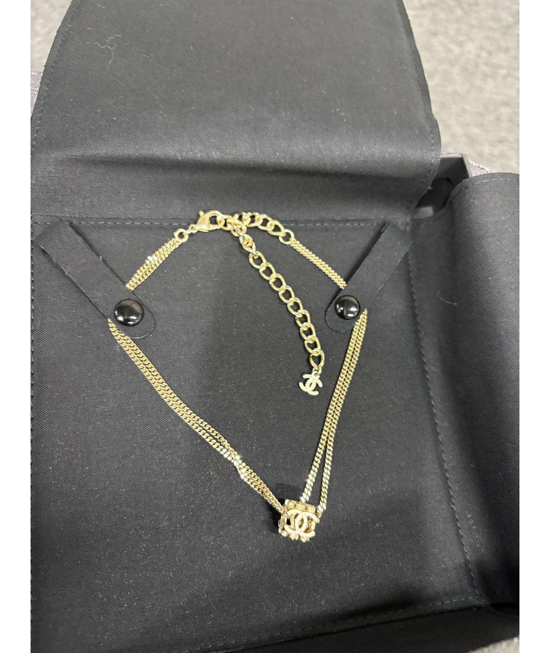 CHANEL Золотое металлическое колье, фото 4