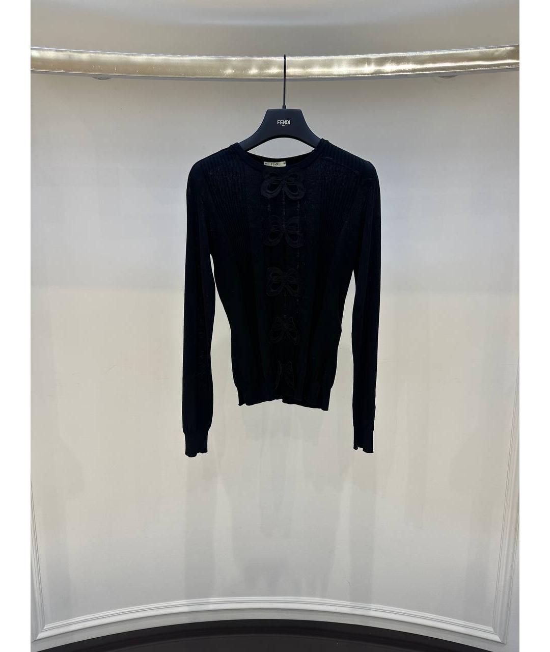 FENDI Черная шерстяная водолазка, фото 4