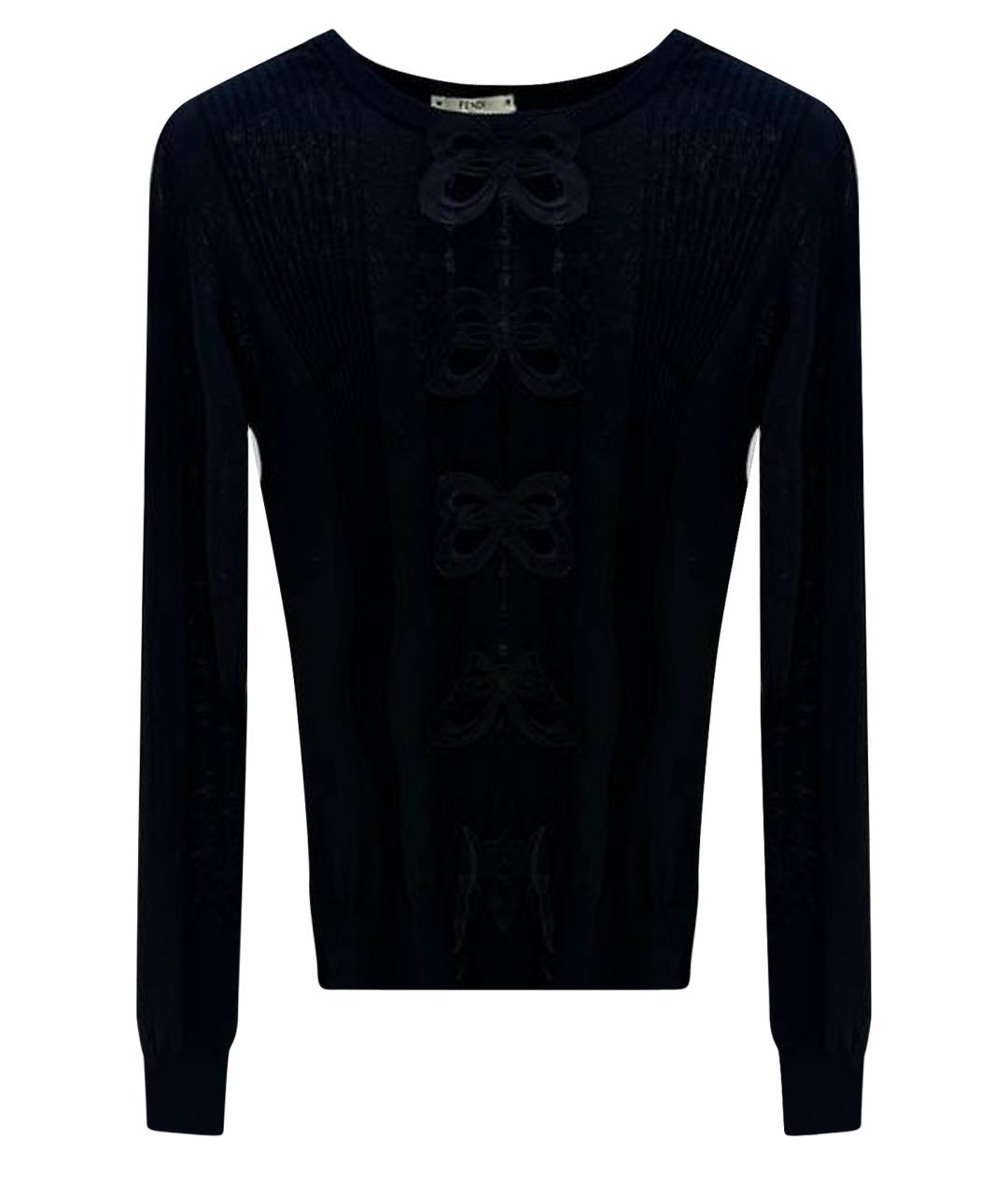 FENDI Черная шерстяная водолазка, фото 1