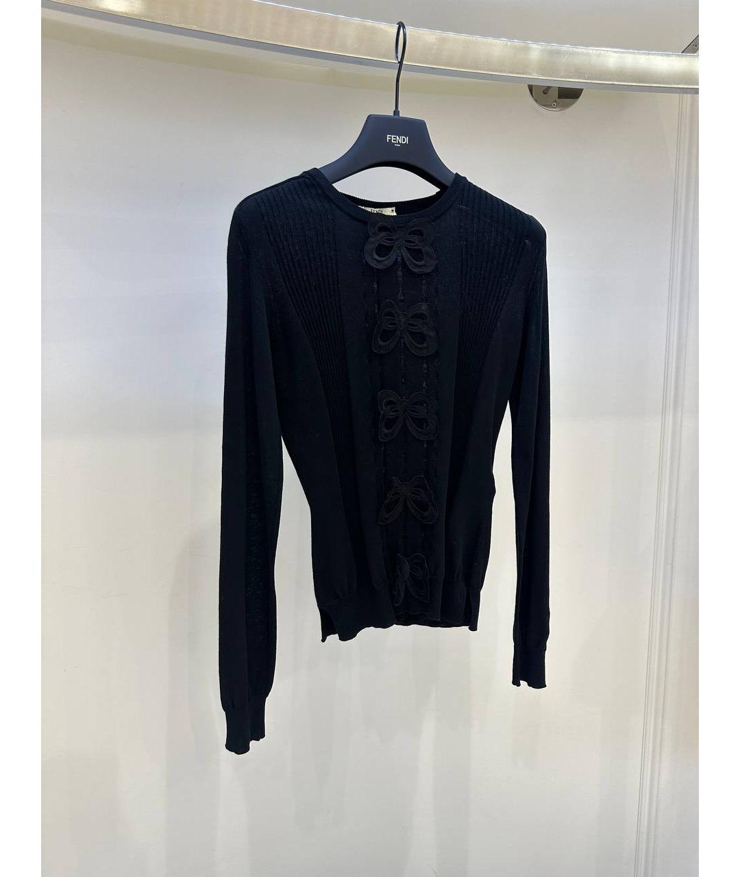 FENDI Черная шерстяная водолазка, фото 3