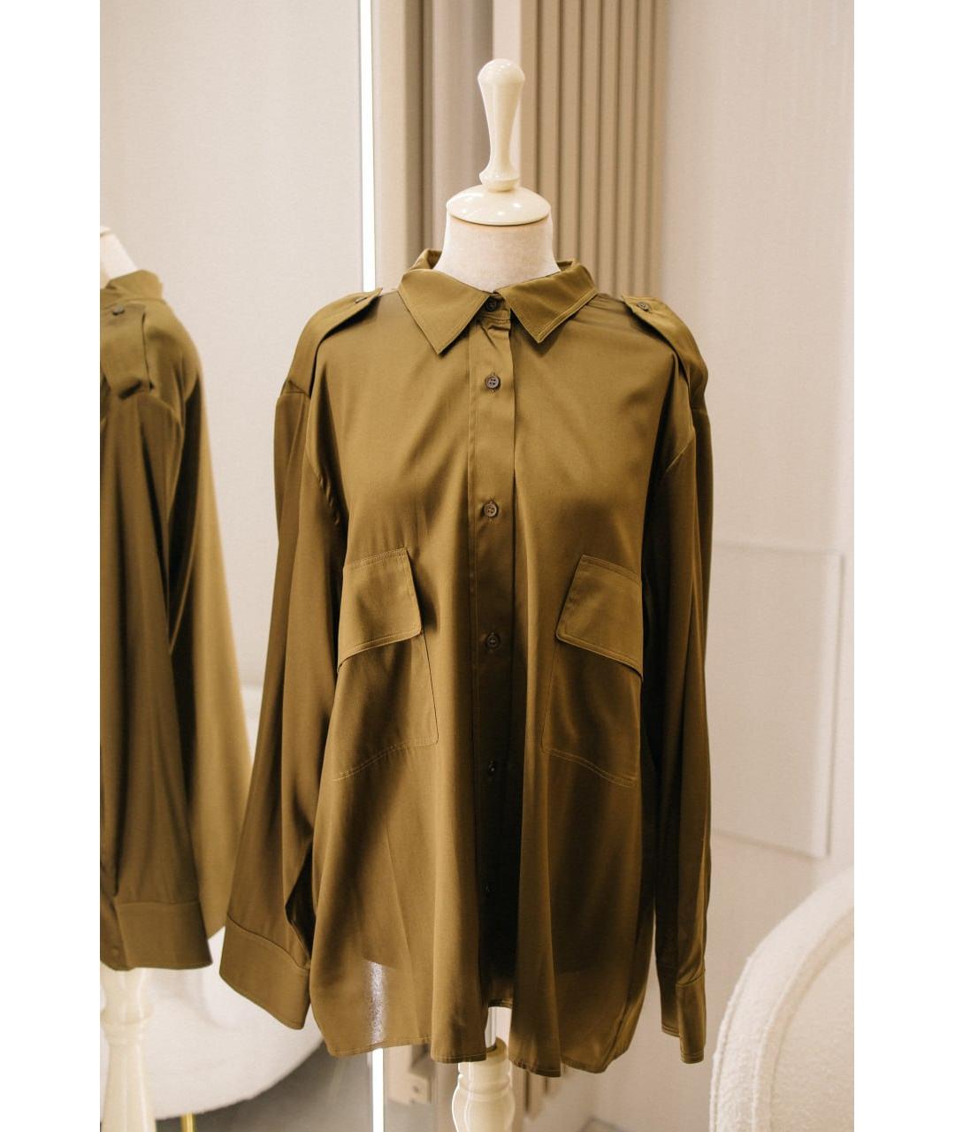 GENTRY PORTOFINO Золотая шелковая рубашка, фото 7