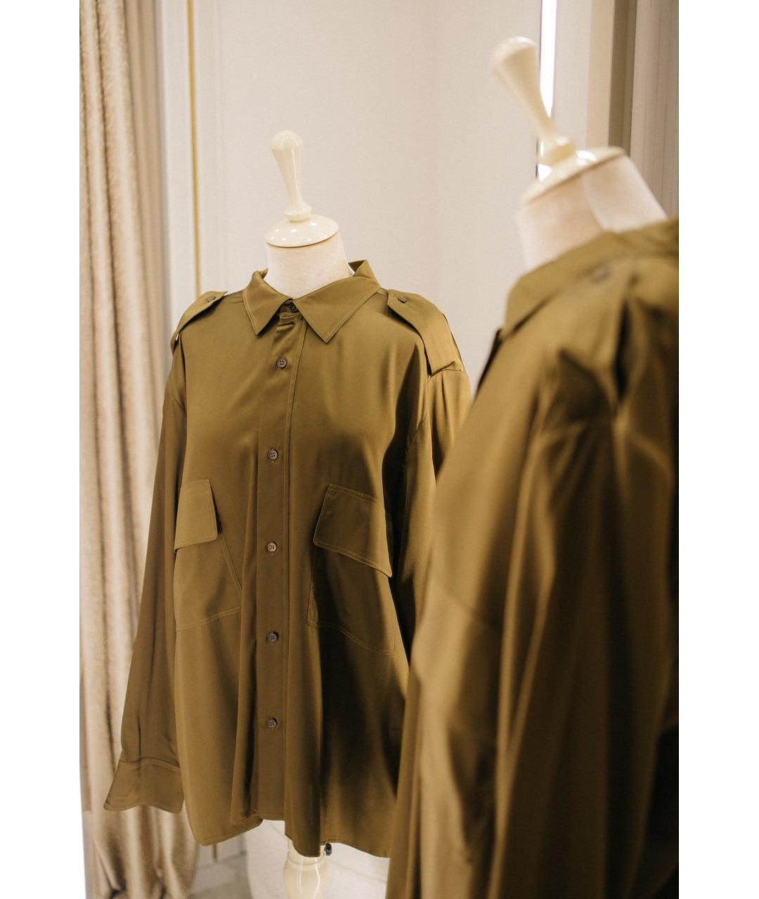 GENTRY PORTOFINO Золотая шелковая рубашка, фото 2