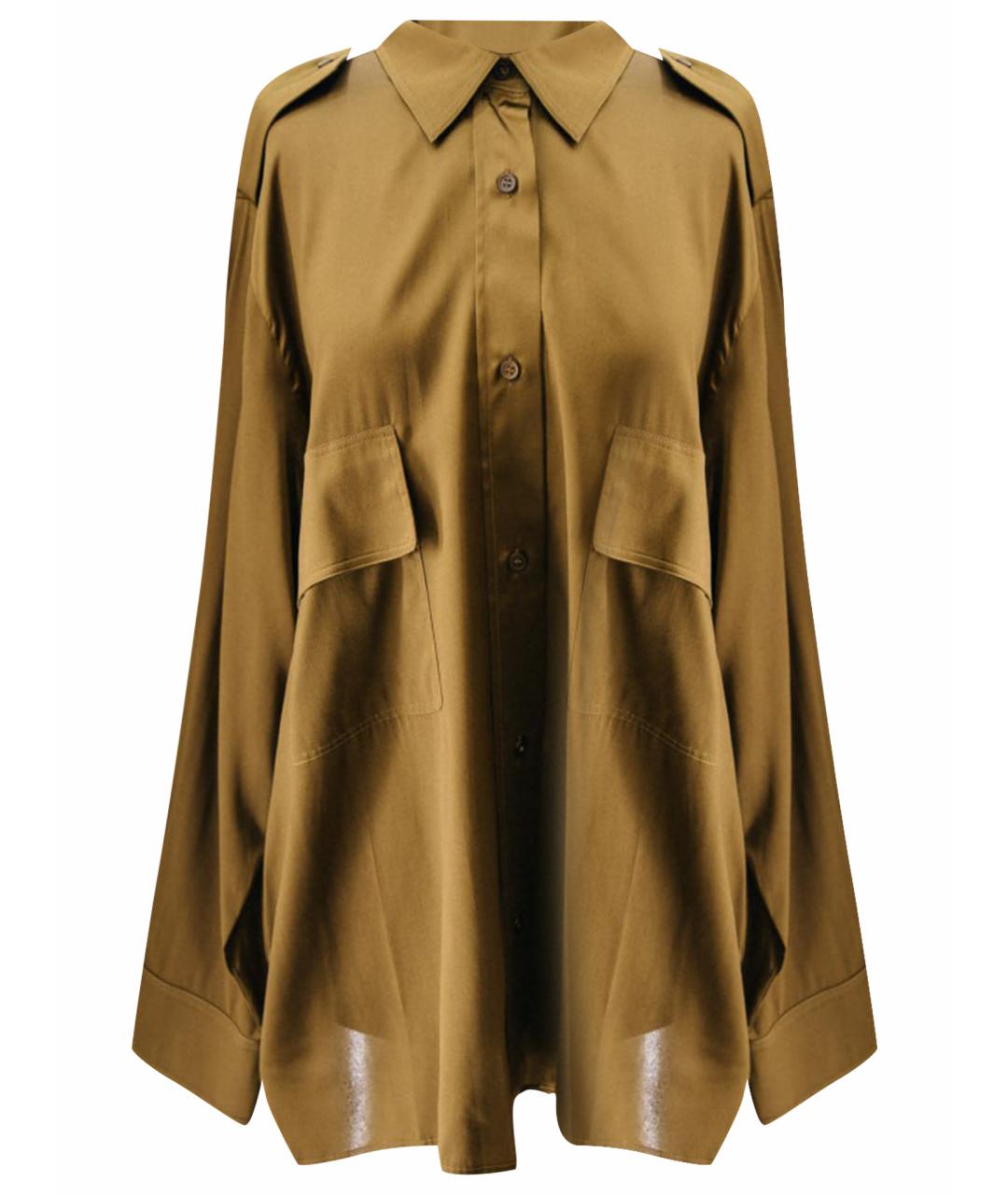 GENTRY PORTOFINO Золотая шелковая рубашка, фото 1