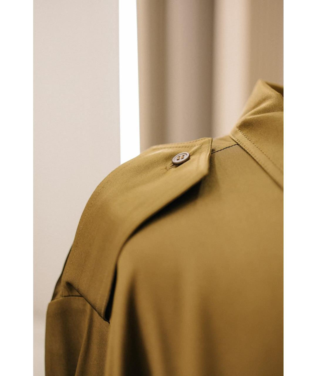 GENTRY PORTOFINO Золотая шелковая рубашка, фото 4