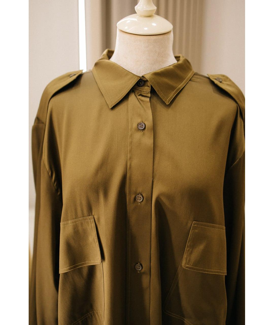 GENTRY PORTOFINO Золотая шелковая рубашка, фото 3