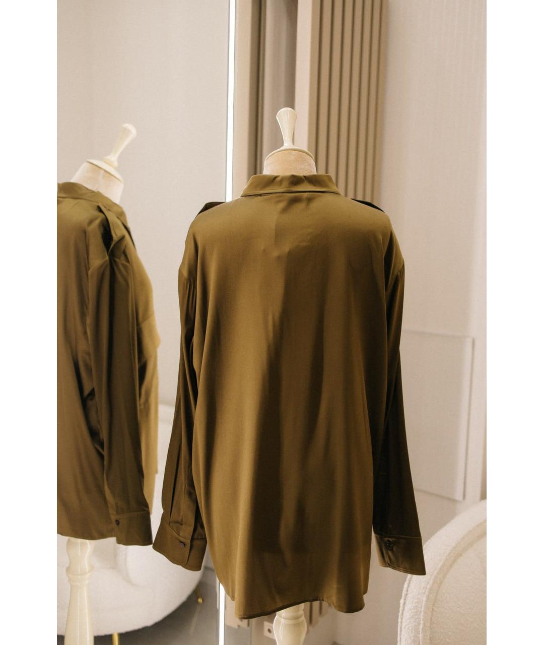 GENTRY PORTOFINO Золотая шелковая рубашка, фото 5