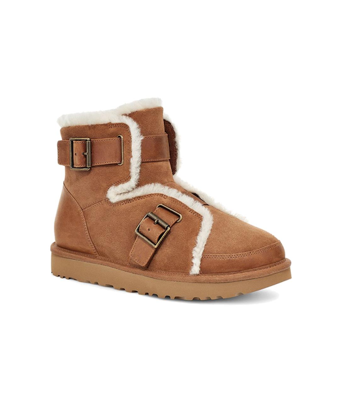 UGG AUSTRALIA Коричневые замшевые ботинки, фото 3