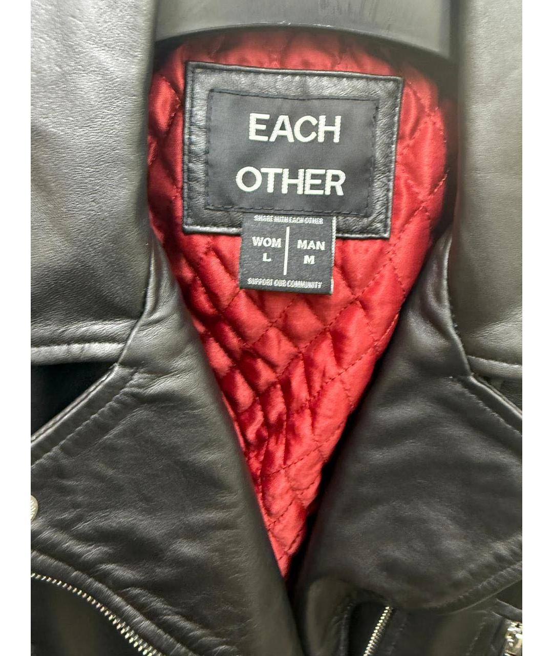 EACH X OTHER Черная кожаная куртка, фото 4