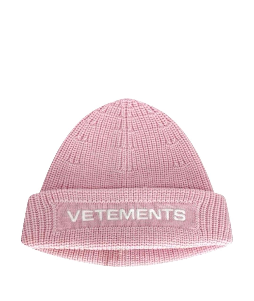 VETEMENTS Розовая шерстяная шапка, фото 1