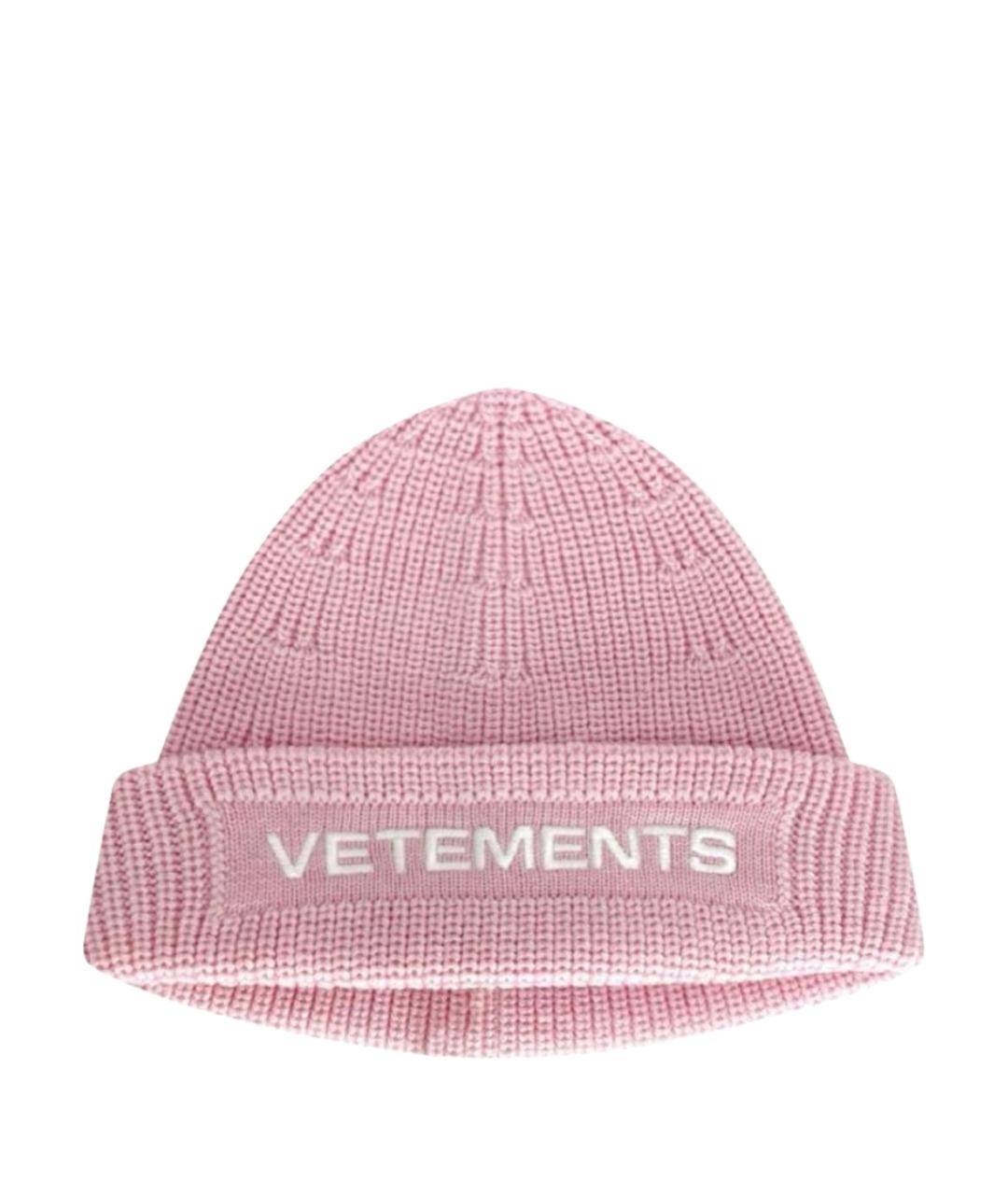 VETEMENTS Розовая шерстяная шапка, фото 10