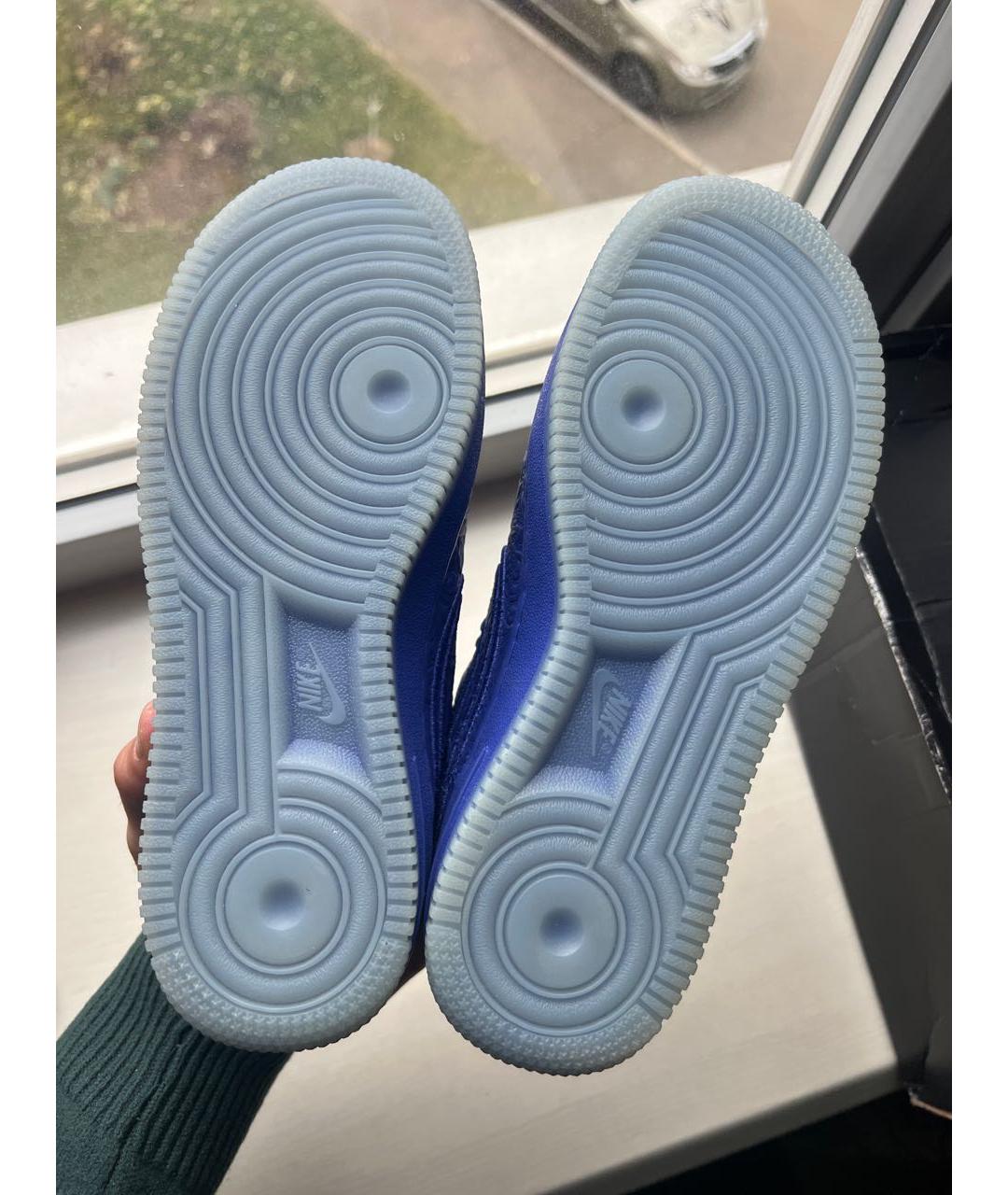 NIKE Фиолетовые кожаные кроссовки, фото 6