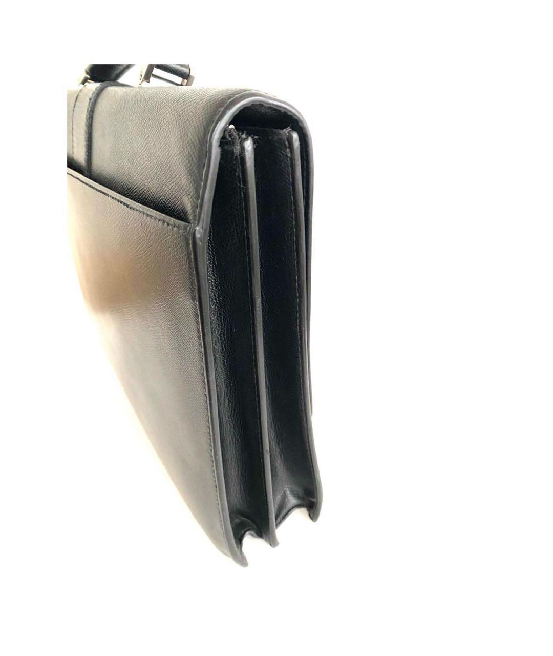 LANCEL Черный кожаный портфель, фото 3