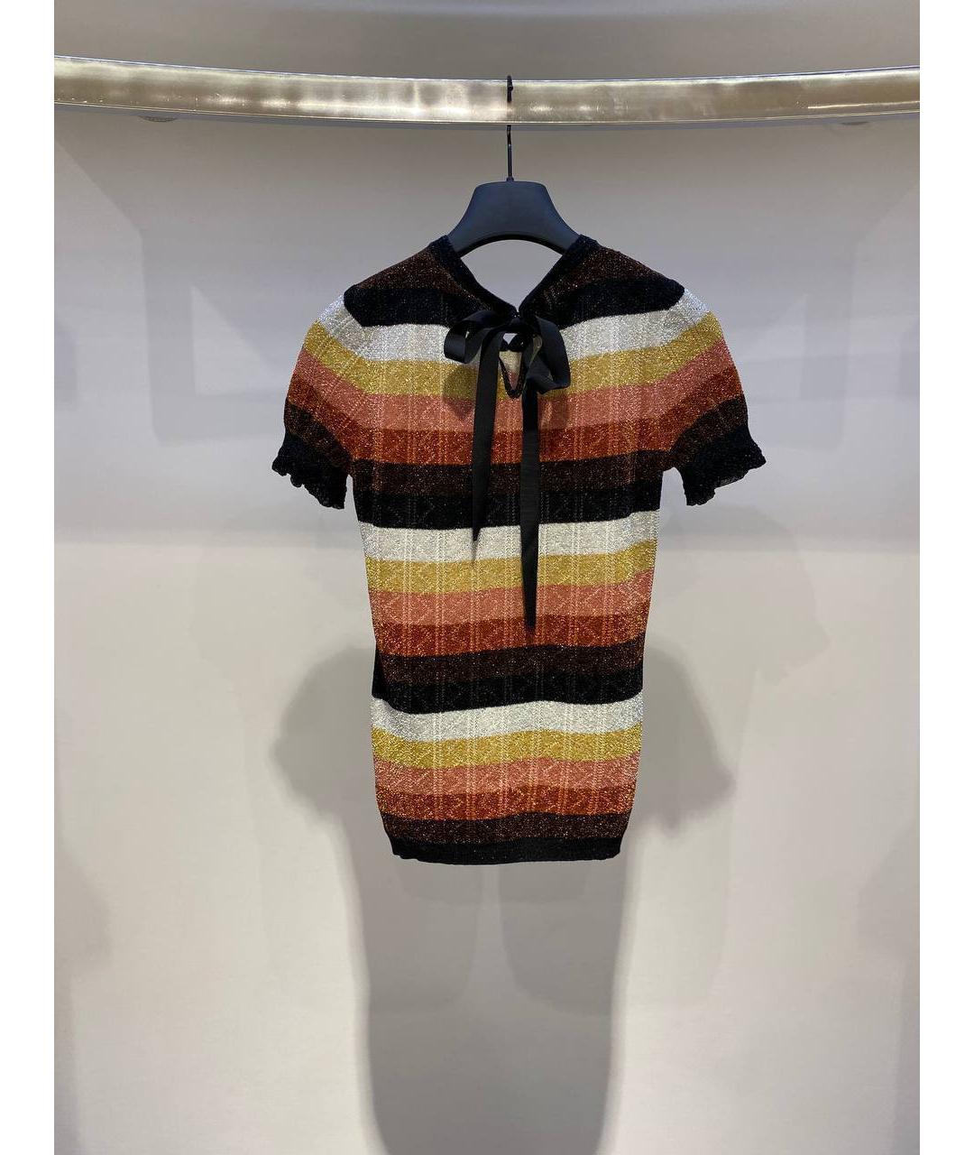 FENDI Мульти шерстяная футболка, фото 3