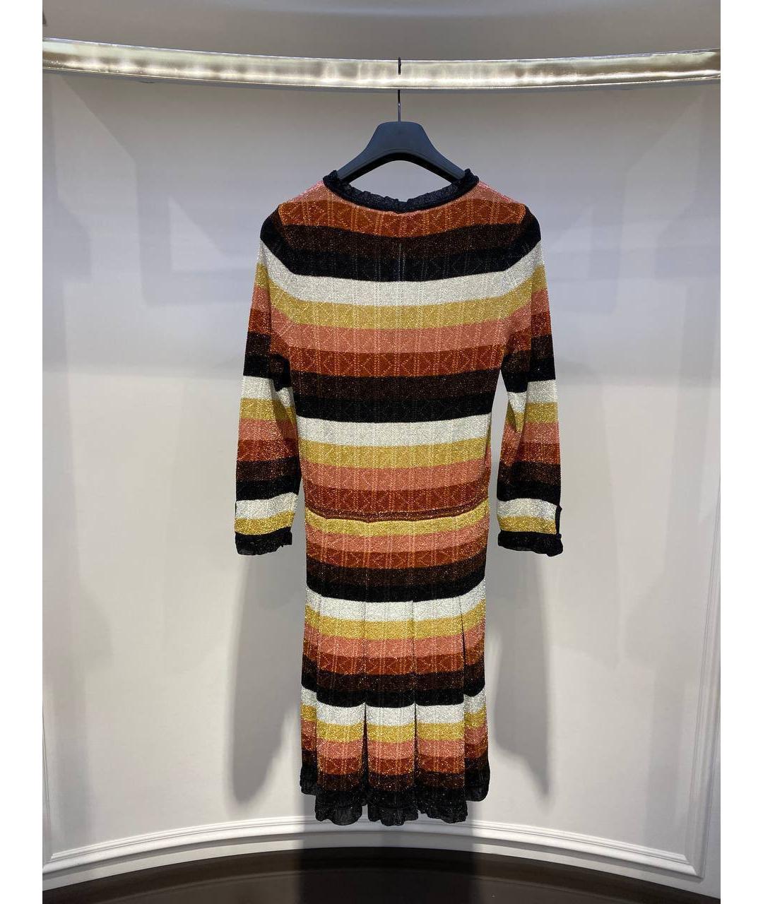 FENDI Мульти шерстяное повседневное платье, фото 3