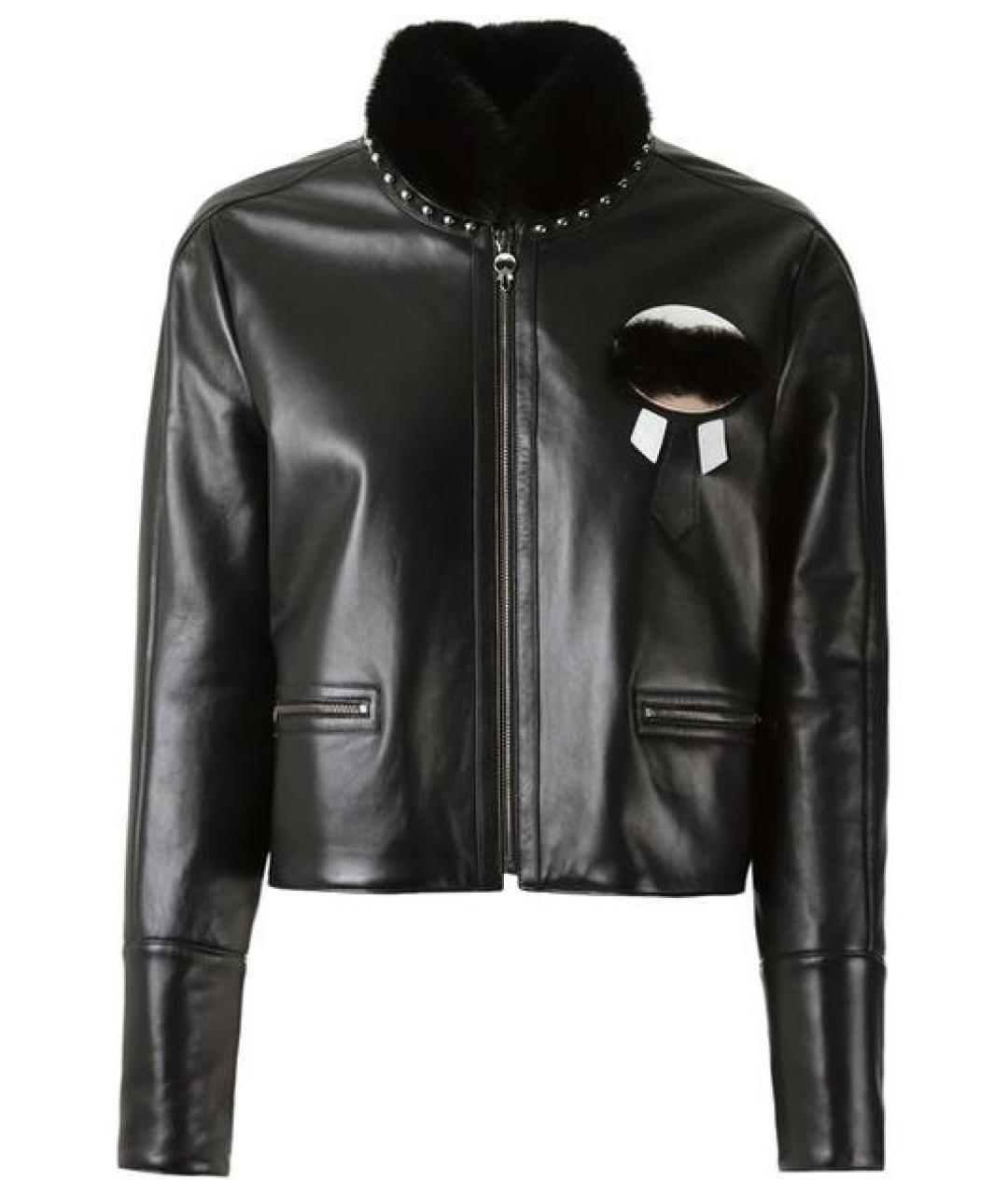 FENDI Черная меховая куртка, фото 1