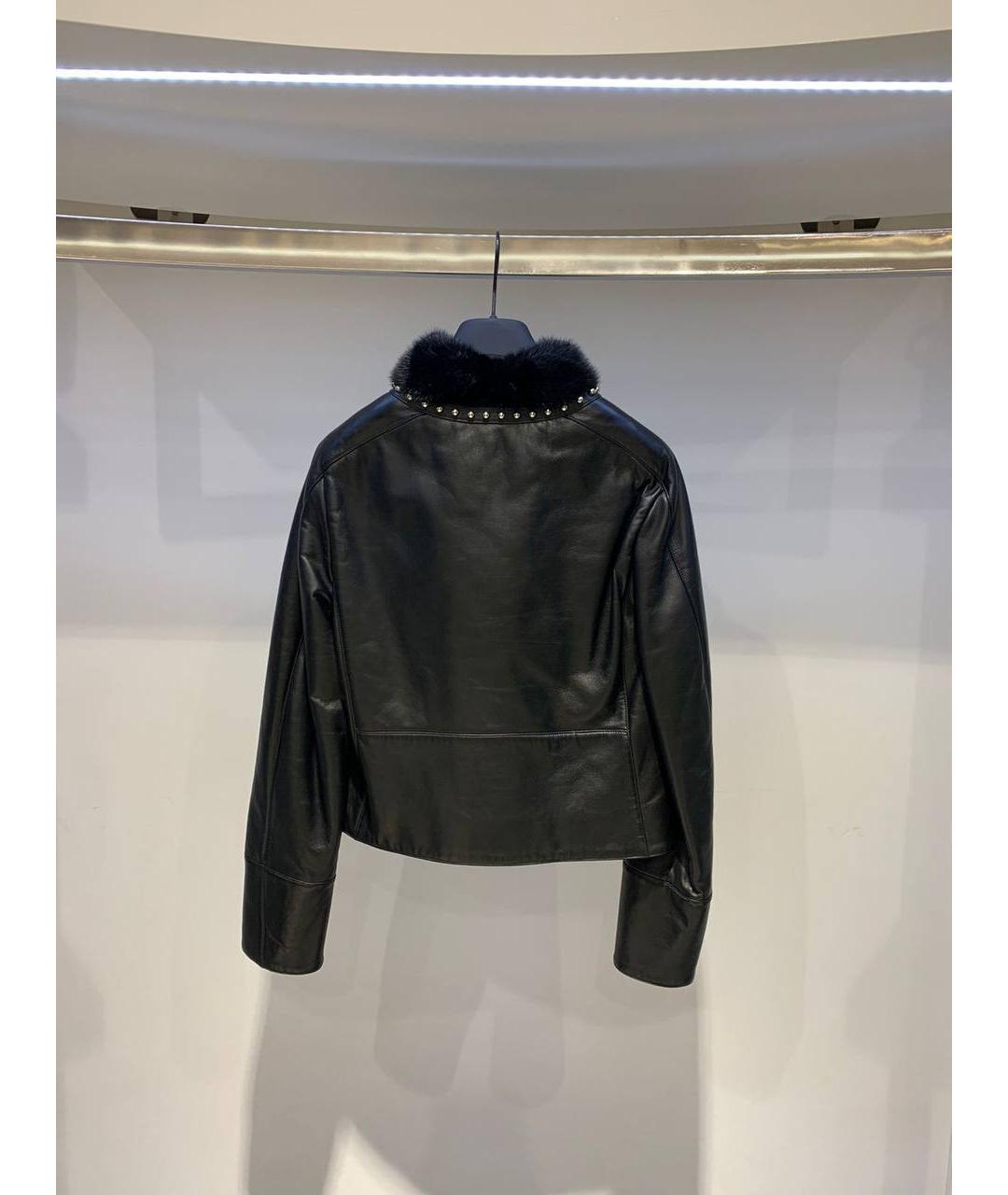 FENDI Черная меховая куртка, фото 3