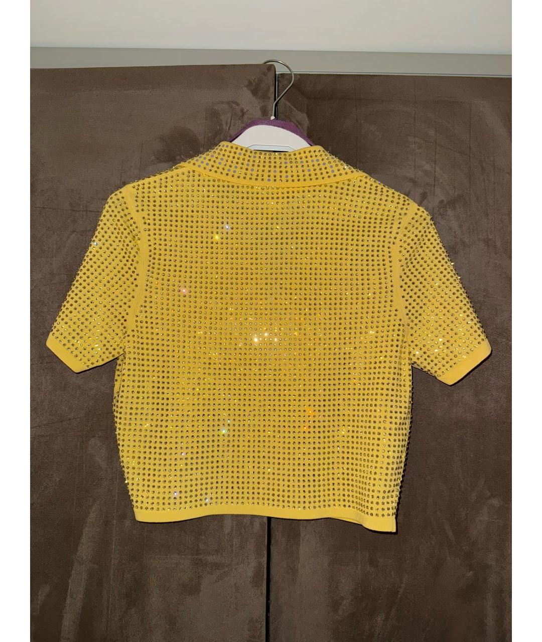 SANDRO Желтый вискозный костюм с юбками, фото 3