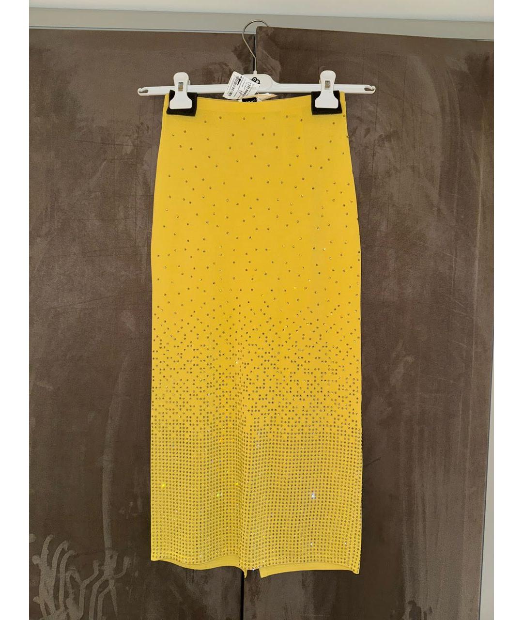 SANDRO Желтый вискозный костюм с юбками, фото 4