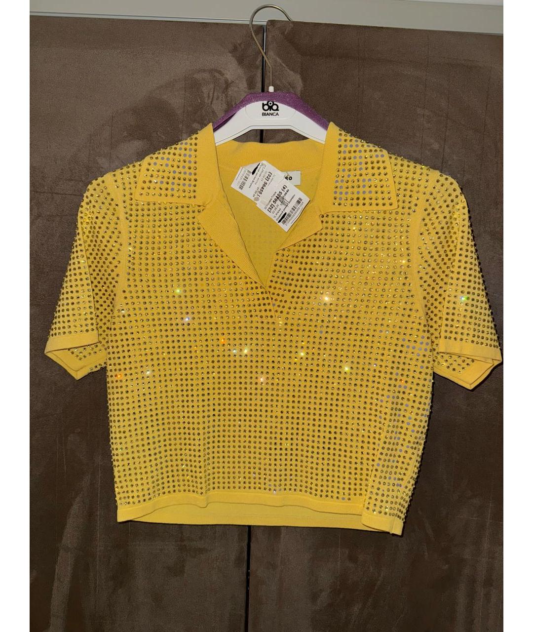 SANDRO Желтый вискозный костюм с юбками, фото 9