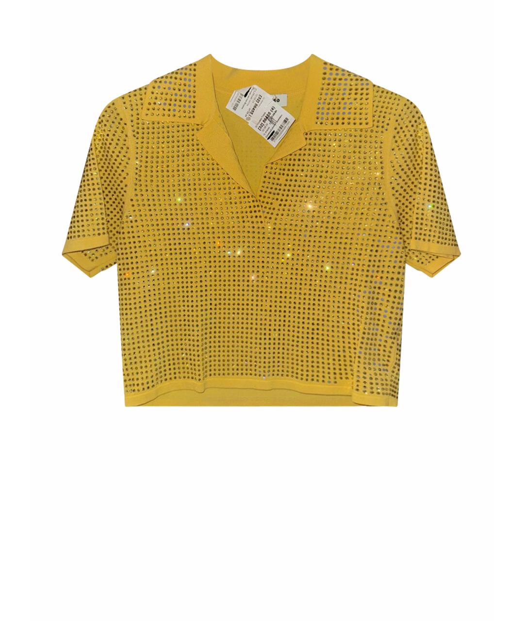 SANDRO Желтый вискозный костюм с юбками, фото 1