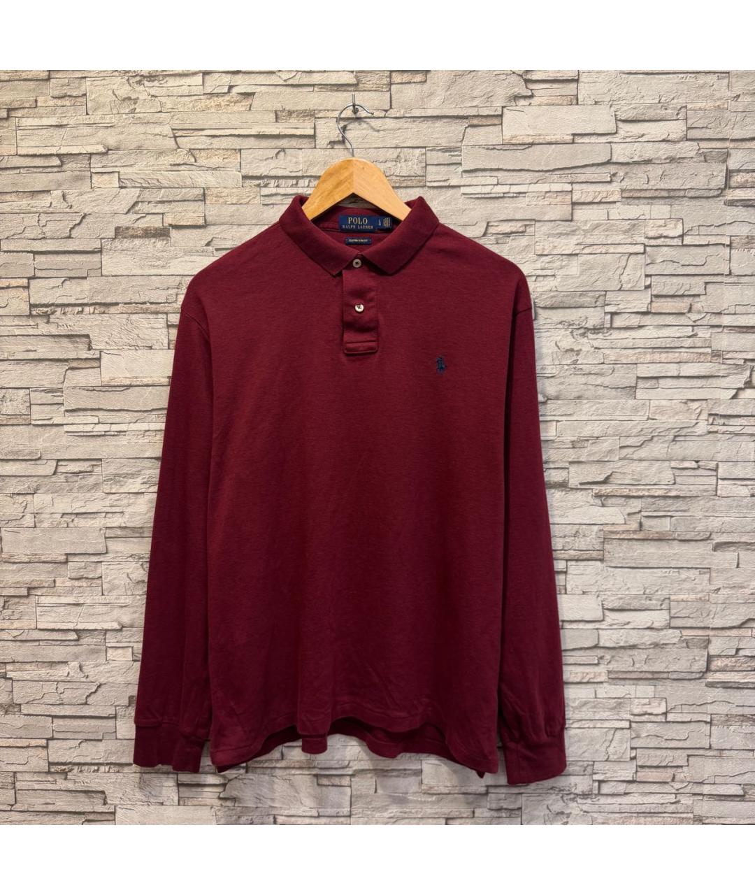 POLO RALPH LAUREN Бордовый хлопковый джемпер / свитер, фото 8